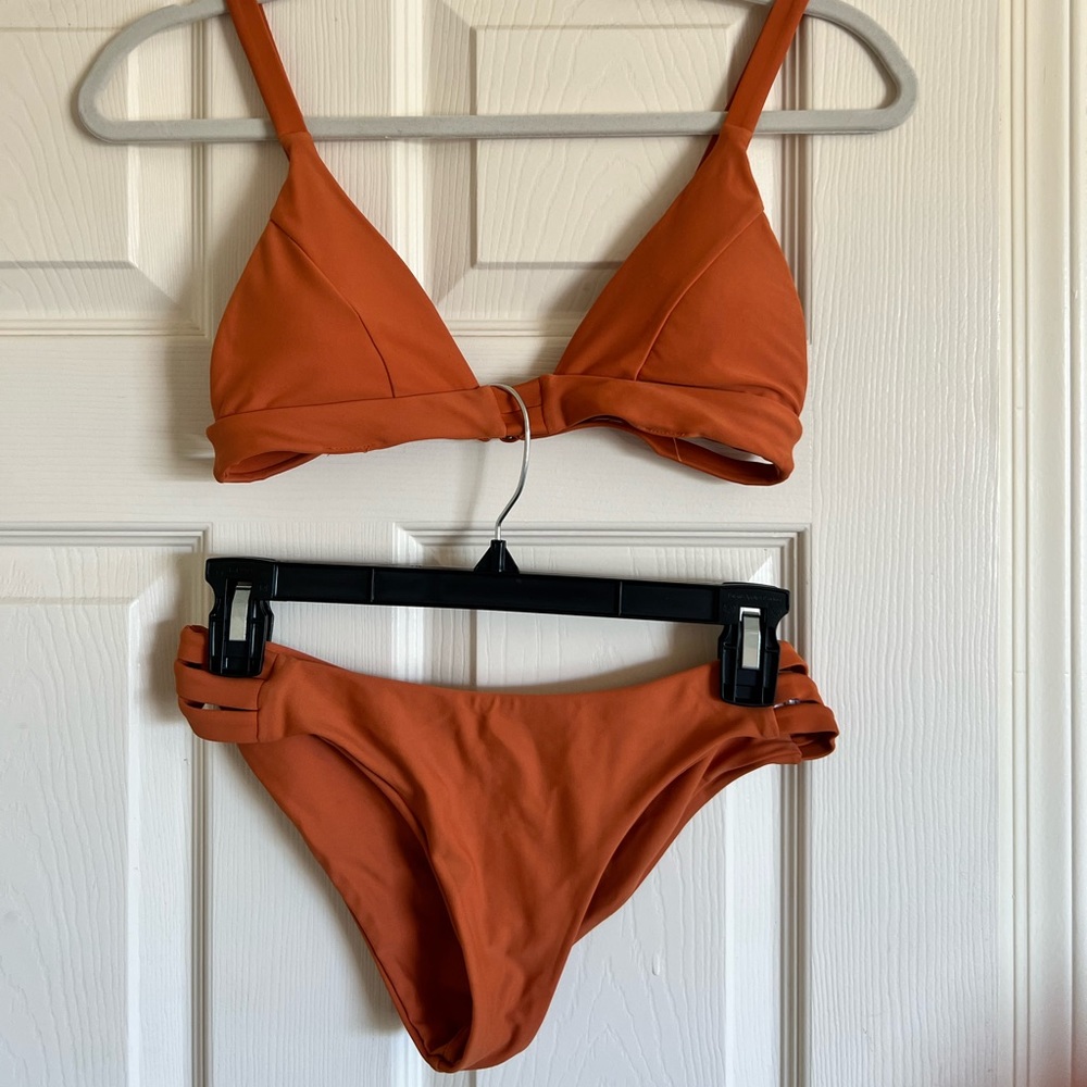 NWT Rust Orange Two Piece Swimsuit